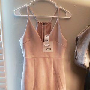 NWT LF Pink Suede Seek the Label Fitted Dress
